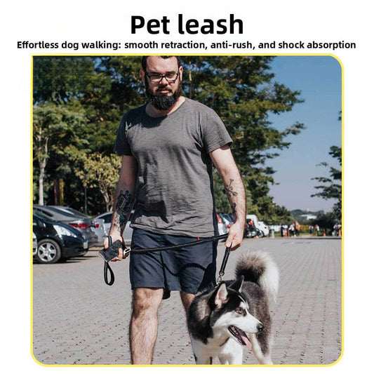 Custom Heavy Duty Polyester Dog Leash - Shock Absorbing Lead by PawsAtelier
